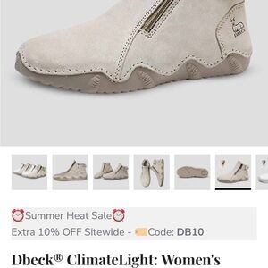 Dbeck Women's Beige Ankle Boots Womens size 8 outdoor
